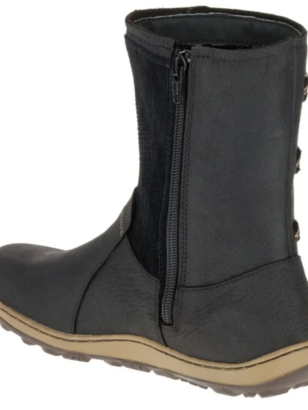 Merrell Size 8.5 $150 Black Leather Ashland Vee Mid Calf Waterproof Winter Boots